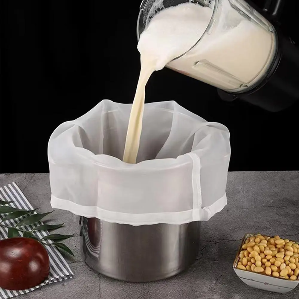 Kitchen Accessory Mesh Filter Bag, Multifunctional Drawstring Fine Mesh Strainer Bag, Kitchen Gadget Strainers and Colanders Suitable for Making Prime Bites Protein Brownies, Cooking Supplies & Utensils, Kitchen Cooking Accessories, Ideal Summer Gift