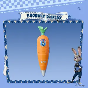 Disney Zootopia Judy Hopps Recording Pen | 2-in-1 Voice Recorder & Ballpoint Pen | Cute Carrot Design Figure Stationery | Fun Gift for Disney Fans