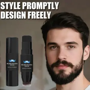 Disposable Mustache Dye Stick, Turns Into Fashion Expert in 3 Minutes, Available in , Allows You to Change Your Style, Smooth Consistency, Even Color Distribution, Gentle Formula, Less Likelihood of Allergy