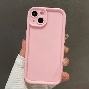 Iphone Solid Color Matte Soft Shell Case - Anti-Fall Mobile Phone Case Transparent White Black for Men Women for iPhone17/16 15 14 13 12 11 XS XR X 7 8 Mini Plus Pro Max SE