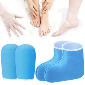 204 Piece Paraffin Wax Bath Set with Paraffin Wax Mitts Bath Liners Gloves Booties Plastic Bags Terry Cloth Hand Mitts and Foot Mitts