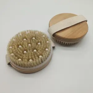 Dual-Use Wet/dry Body Exfoliating Brush, Strong Bristles for Back Scraping, Full-Body Massage, Bath & Shower Skincare Tool, Exfoliating Body Scrubber