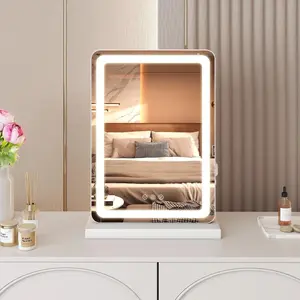 LED Vanity Mirror with Light Dimmable 3 Color Modes Makeup Mirror Aluminum Frame