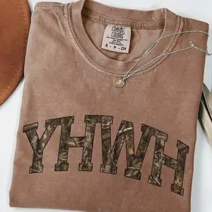 Comfort Colors Camo YHWH Tshirt, Christianity Jesus TShirt, Preppy Christian Faith T-Shirt, Bible Verse Tee, Christian Gift for Men and Women