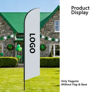 13.5ft Feather Flag Pole Kit Replacement - Fiberglass Aluminum Alloy (Pole Only)