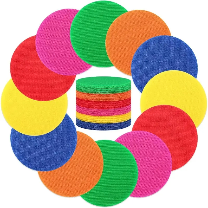 48 Pcs Carpet Dots 4 Inch Carpet Marker Spots for Classroom Carpet Floor Dots Floor Spots for Teacher Supplies Elementary School Kindergarten Daycare Classroom Decoration Felt Fabric
