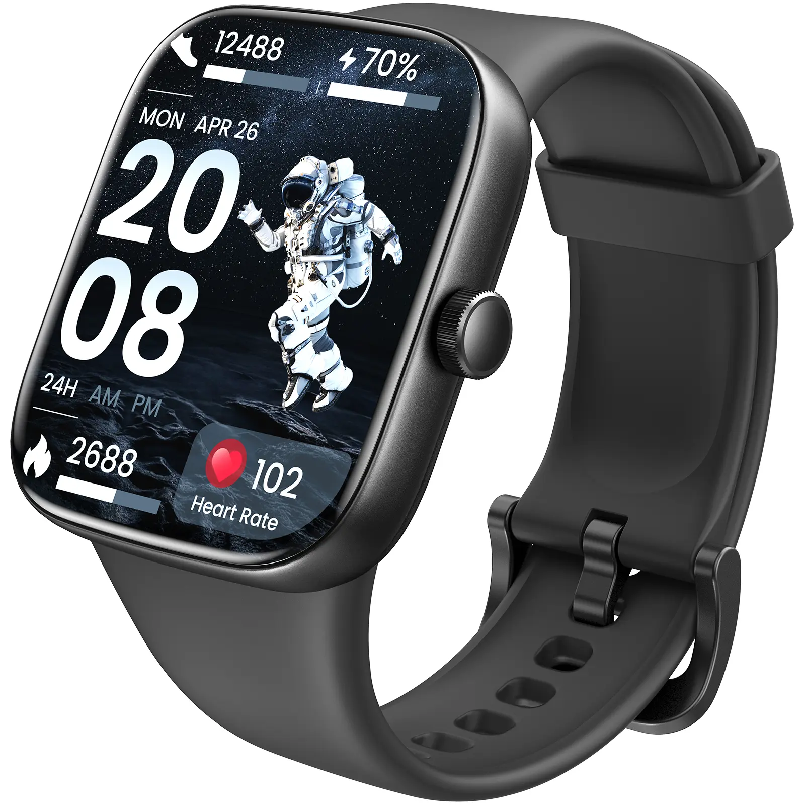 TOZO-S7 AMOLED Touchscreen Digital Smart Watch - Bluetooth, Ultra HD Screen, Calling, Music Control, Sleep Monitoring, Stopwatch, Countdown, Weather Forecast, 100+ Sport Modes, Dynamic UI - Fitness & Sports Tracking Wearable Device,sohochic