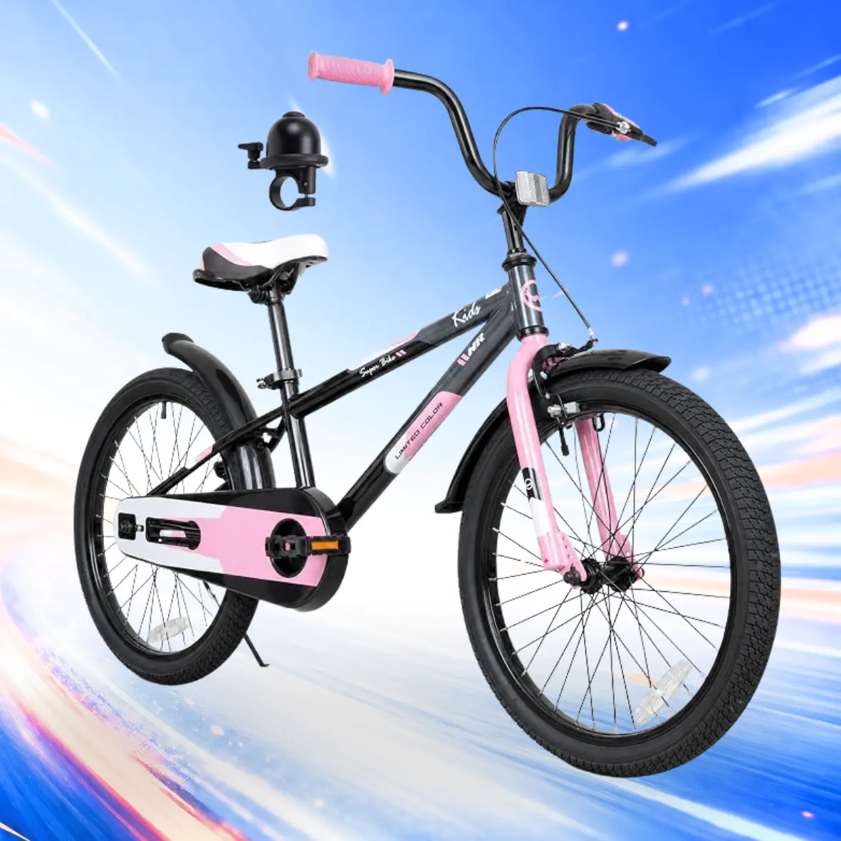 16/20 Inch Kids BMX-Style Bike Bicycle for Boys & Girls Ages 4–12, High-Carbon Steel Frame Coaster & Hand Brakes Adjustable Seat & Handlebar Training Wheels Kickstand, Multiple Colors