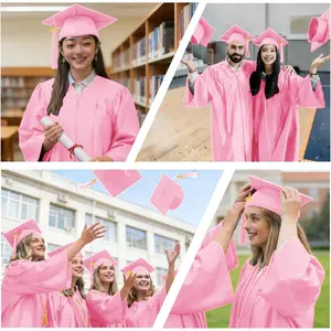 Shiny Graduation Cap and Gown 2026 Tassel Adult Set for High School and Bachelor