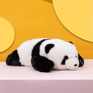 Panda Life Shop, Adorable Baby Panda Plush Toy, Soft Stuffed Animals, in Lying Pose with Waterproof Mink Fur, Perfect gift for children, soft and cute, loved by all, Top choice for New Year holiday gifting, Complimentary toy brush