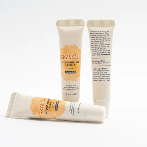 SKY & SOL Lip Jelly SPF 25 – Hydrating Mineral Lip Treatment Pack of 3