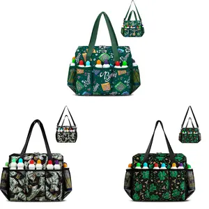 Bingo Bag with Pockets for Daubers Dabbers Dobbers Dotters Casino Bingo Game Accessories for Adults Seniors Green