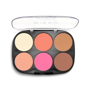 Bissú Paleta de Rostro 03 La Buenaza Blush Contouring Palette of 2 Highlighters 2 Bronzers 2 Blushes Silky Formula Easy Application Excellent Pigmentation Facial Makeup Compact