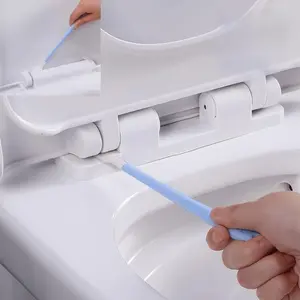 10-Pack Plastic Toilet Cleaning Brushes, Bathroom Brush Cleaner - Disposable, Long Handle, Deep Crevice and Small Space Cleaners, Unrechargeable Sanitary Tools for Home Use, Toilet Brush Set