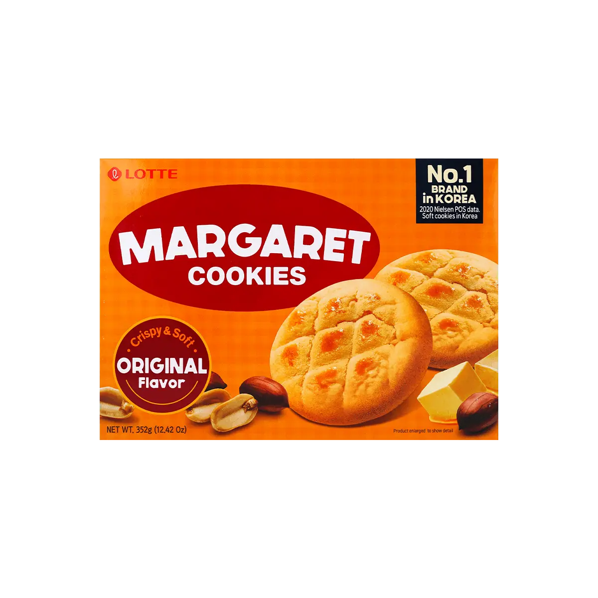 LOTTE Margarine Cookies 352g - Classic Korean Butter Biscuits by LOTTE