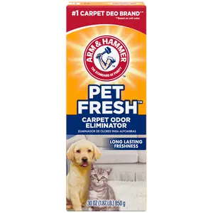 ARM & HAMMER Pet Fresh Odor Eliminating Deodorizing Carpet Powder, Pet Fresh, 30 oz