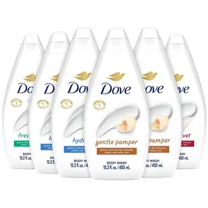 Dove Body Wash, Variety 15.2OZ (Pack of 6)
