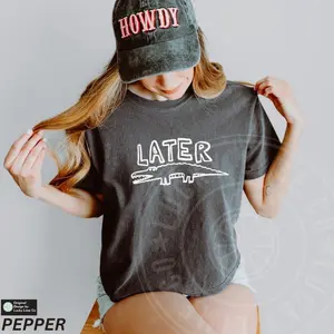 Later Gator Sarcastic Graphic Crop Tee Funny Alligator Boxy Shirt