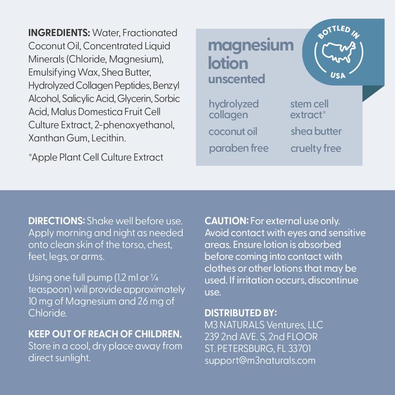 Magnesium Lotion - Ease Muscle Cramps, Calm Restless Legs, Magnesium Cream for Sleep, Moisturize & Soothe - Coconut Shea Bodybutter for Body Care 8oz