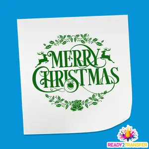 Merry Christmas Floral DTF Transfer