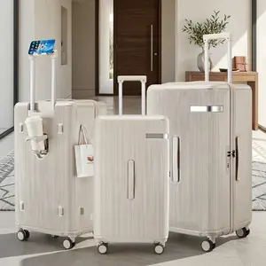 【Gift for Back to School】3 Piece Luggage Set,  Hardshell Durable Traveling Bag Travel Suitcase Set with Double Spinner Wheels, Luggage Sets (20/24/28 inch)