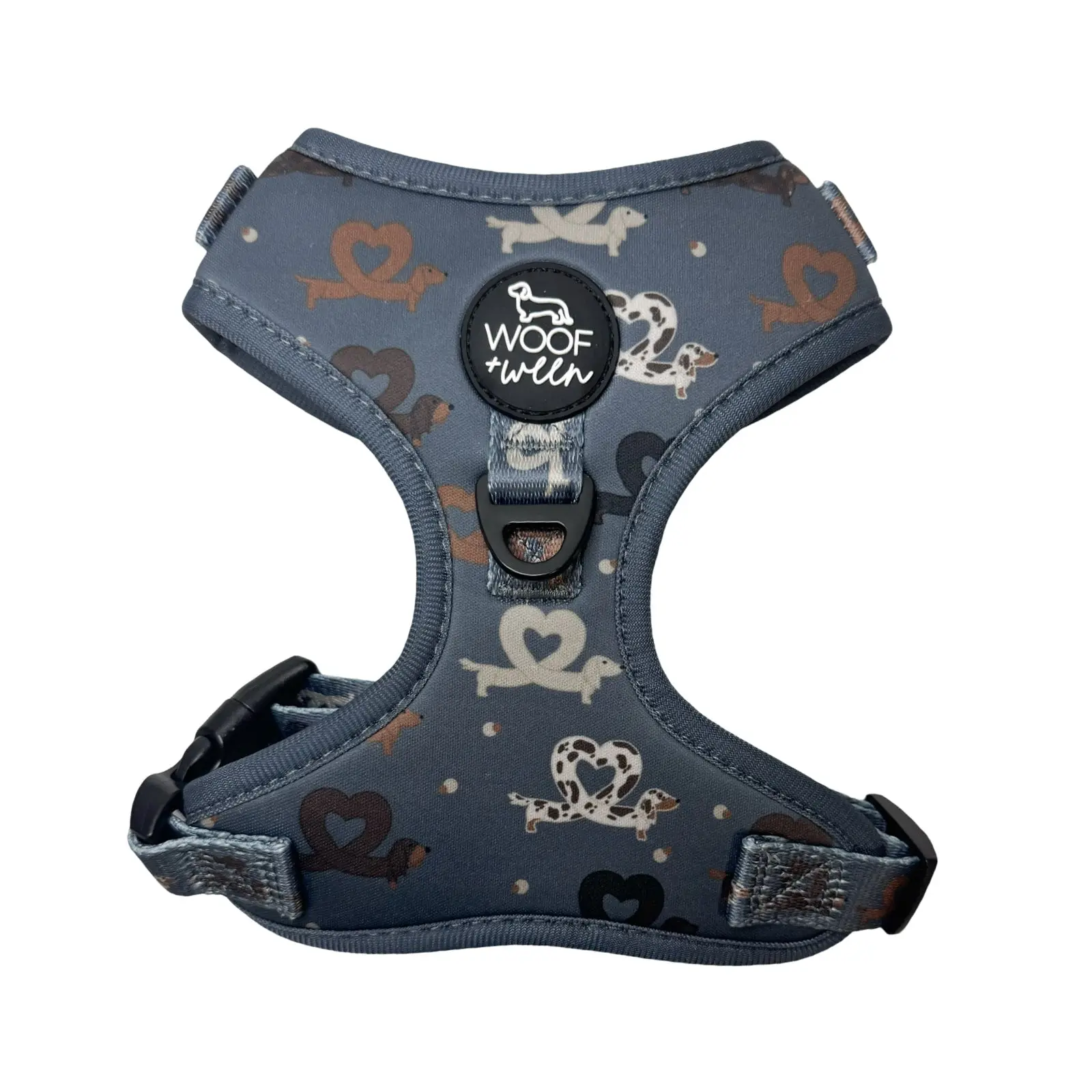 Adjustable Harness - I HEART DACHSHUNDS - doxie wiener dog harness