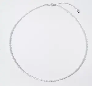 YA316-40 2-3mm Pearl Necklace fresh water pearls for birthday/anniversary/holiday /retirement/ graduation presents