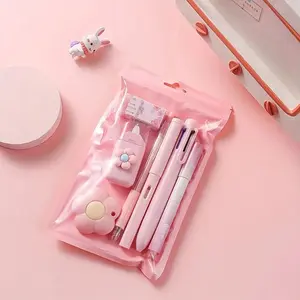 Cute School Supplies Gift Box, Durable Multi-Functional Stationery Set, Ideal Back-To-School Gift for Students, Creative 7-Piece Kit, Student Essentials, Desk Supplies Set, School Office Supplies