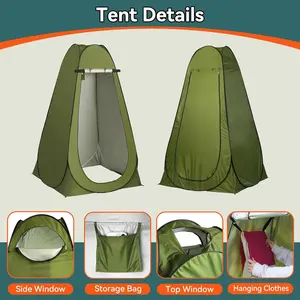 Camping Changing Tent ann katy Portable Toilet Shower Tent with Solar Bag Durable Pop-Up Privacy Shelter for Camping RV Bunk Beach Picnic Fishing Waterproof Outdoor Shower Changing Room