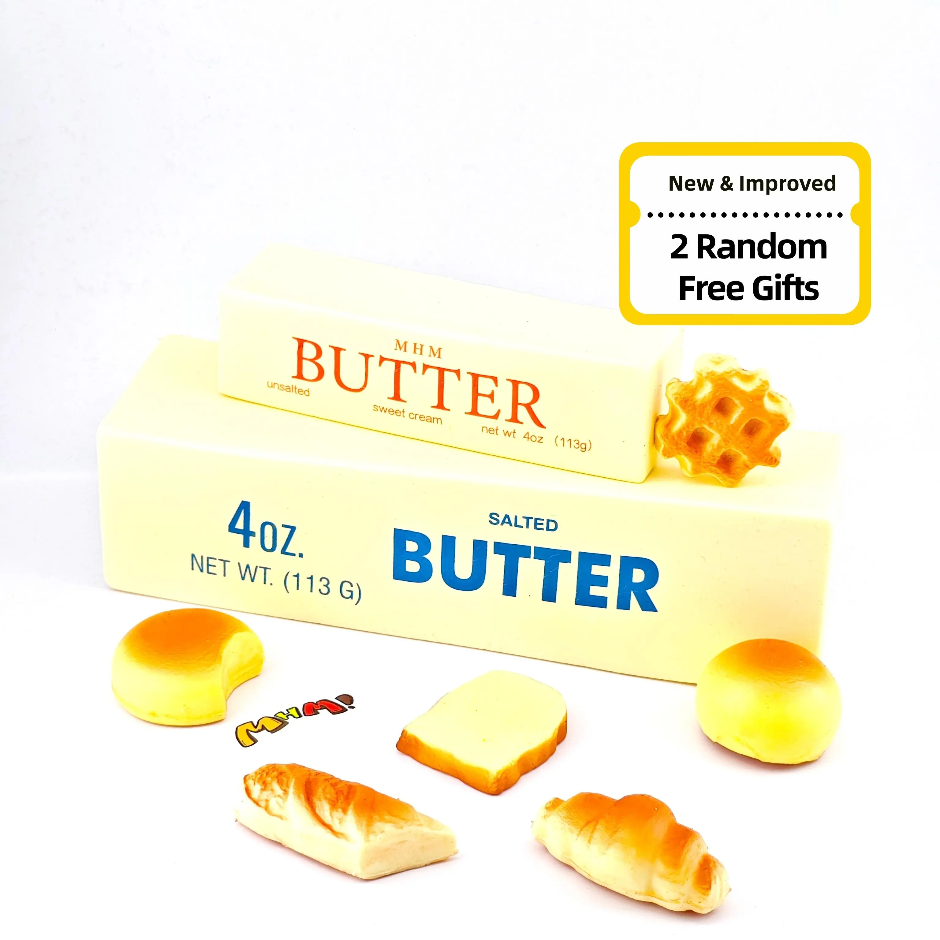 MHM Slow-Rebound Toy Series Butter Stick Sticky,Soft, This is one of our best-selling products. These squishy soft rubber toys are perfect for children and make ideal birthday and holiday gifts or stress-relief toys.