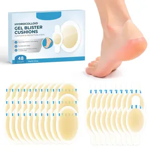 Hydrocolloid Blister Bandages For Feet - Extra Cushioning Foot  & Heel Protection Ideal Prevention Water Resistant (48 Count Variety Pack)