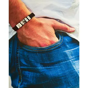 Memory Band - Personalized Leather Bracelet with Photo Engraving