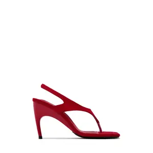 Sami Slingback Thong Strap Heels - Red
