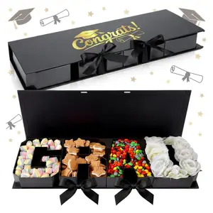 Grad Letter Shaped Gift Box 2026 – 22” Fillable Cardboard Graduation Party Favor