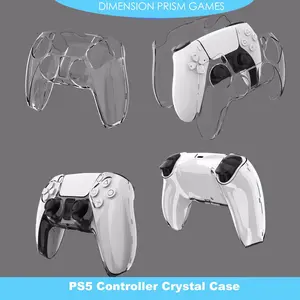 Eco-Friendly PC PS5 Controller Crystal Case - Scratch Resistant, Ultra-Thin Transparent Split, Shockproof & Dustproof, Gamers' Essential