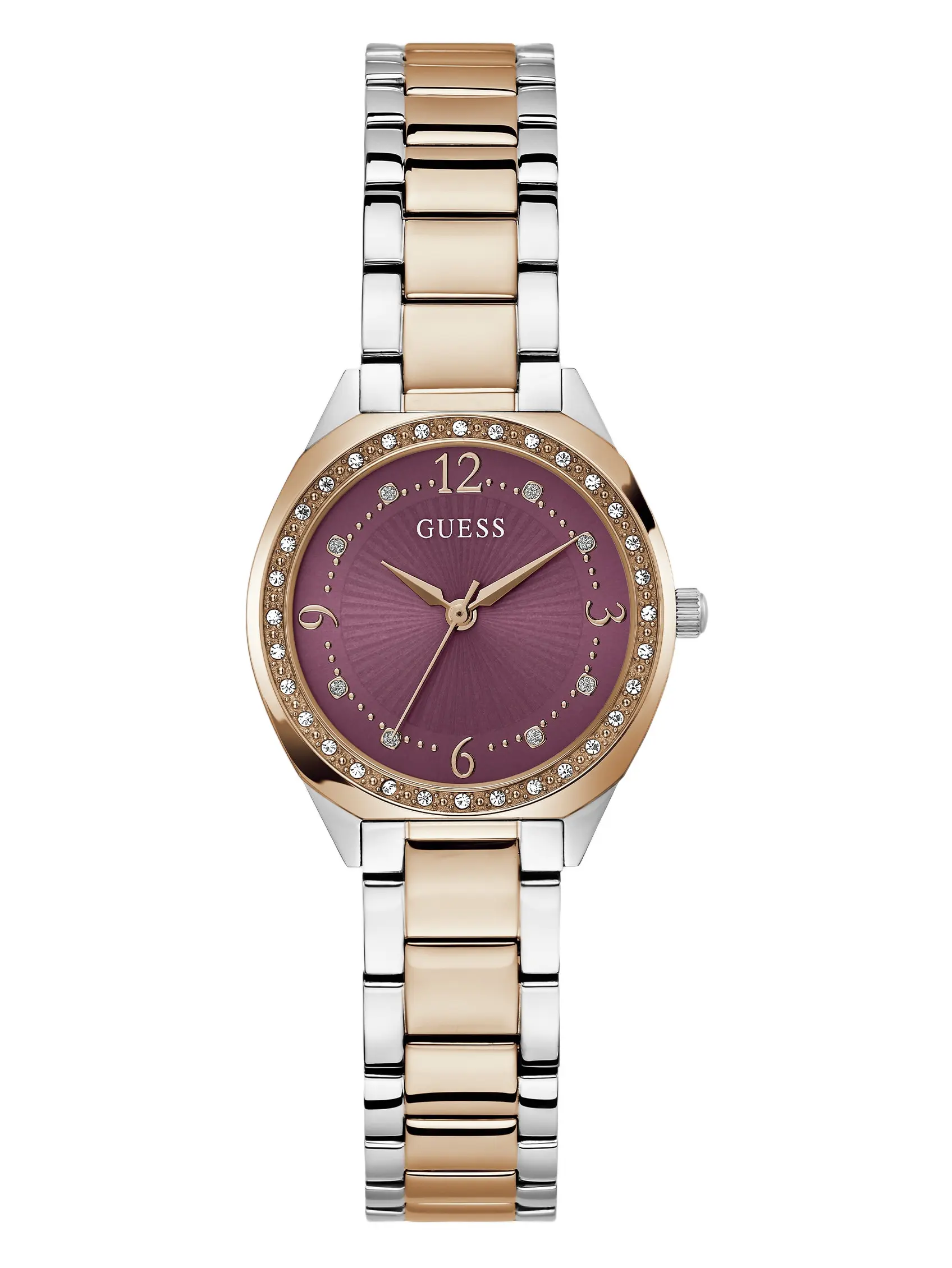 GUESS Female Two-Tone Purple Analog Watch