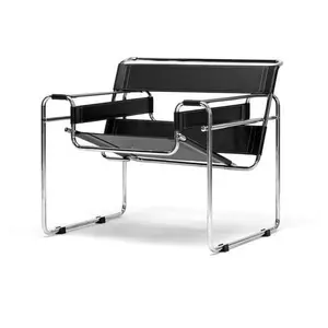 Jericho Leather Mid-Century Modern Accent Chair