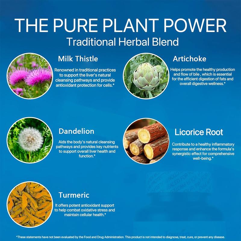 JOYUNG Liver Support with 540mg Milk Thistle, Artichoke, Dandelion, Licorice & Turmeric | Boosts Liver Performance & Detoxification, Supports Liver Function, Promotes Healthy Liver, Natural Herbal Liver Detox Supplement, 60 Capsules