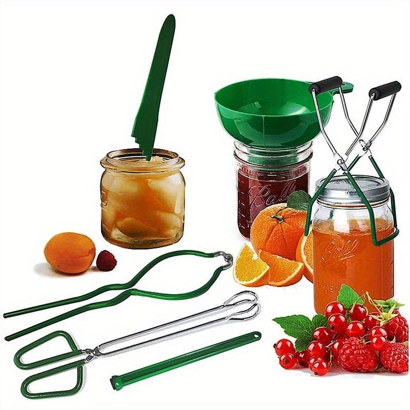 Ultimate 6PC Stainless Steel Canning & Fermentation Kit – Complete Beginner Set for Homemade Pickles, Kimchi, Sauerkraut & Mason Jar Preserving, Wide Mouth Funnel Included