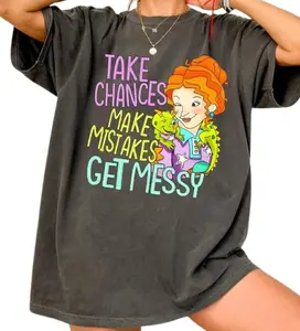 The Take Chances Make Mistakes Get Messy Comfort Color Shirt, Mis Frizzle Shirt, Crew Neck, Menswear Top, Womenswear Top Underwear Streetwear
