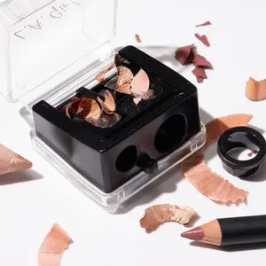 Makeup Pencil Sharpener with Cover, Dual Size Sharpener for Eyebrow Pencils, Eyeliner Pencils & Cosmetic Tools