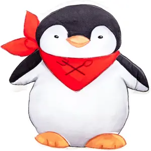 PILLOWABLE – 12” Penquin Pillow, Cute Animal Shape, Mini Hug Pillow for Kids, Fun & Decorative Toddler Throw Pillow