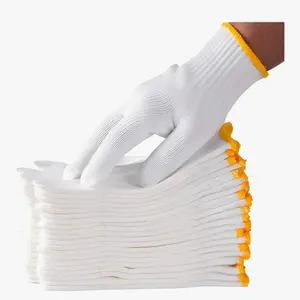300 pairs White cotton knit liner work gloves one size fit all
