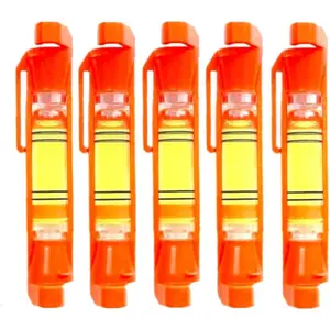 5 count String Line Level Hanging Line Bubble Levels for Measuring Building Trades, Surveying, Engineering (Red)