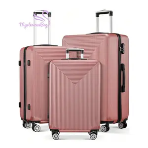 New 2024  3 Piece Set Hardside With Spinners 20 Inch Carry On 24 28 Checked Lage