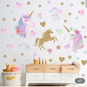 Unicorn wall stickers wall deco  Full pages , kids rooms wall deco. Decor Decorative