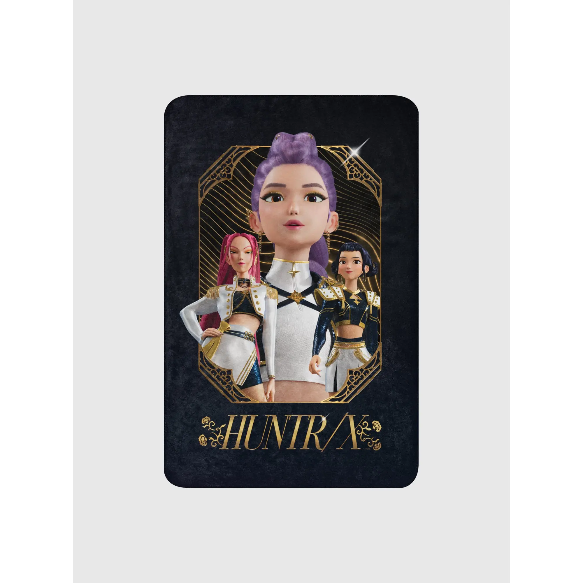 KPop Demon Hunters Sherpa Blanket HUNTR/X Golden
