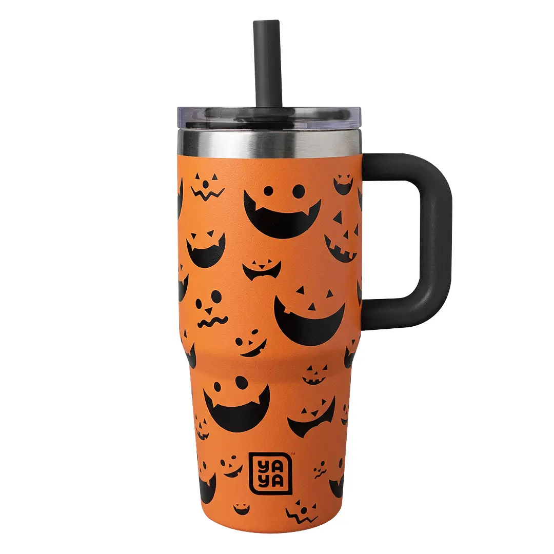 YAYA My First Tumbler | 12oz Stainless Steel Toddler Cup with Straw | Spill-Resistant | Christmas & Halloween Designs