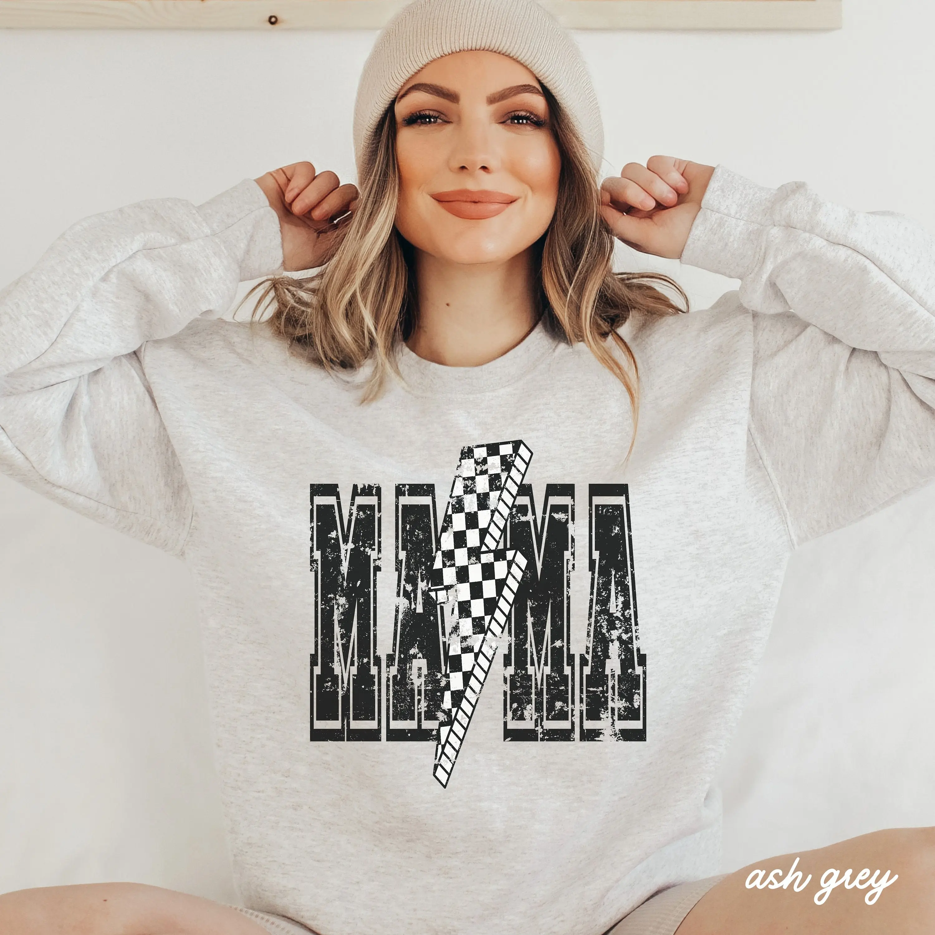 Checkered Mama Lightning Bolt Shirt, 90s Retro Mama Shirt, Mother’S Day Gift Shirt, Motherhood Shirt, Mom Life Tee Gift Mom, Unisex Cotton Crewneck Womenswear Tops Streetwear Tshirt