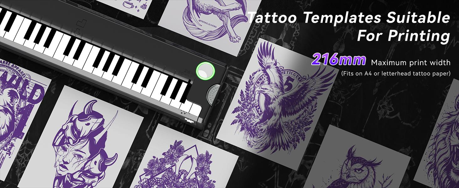 Tattoo Stencil Printer – Pino Wireless Compact Thermal Tattoo Machine with Inkless Technology, 10pcs Transfer Paper, Compatible with Phone, Tablet & PC,Tattoo Supplies for Tattoo Artists & Beginners Tattoo Stencil Printer – Pino Wireless Compact Thermal Tattoo Machine with Inkless Technology, 10pcs Transfer Paper, Compatible with Phone, Tablet & PC,Tattoo Supplies for Tattoo Artists & Beginners